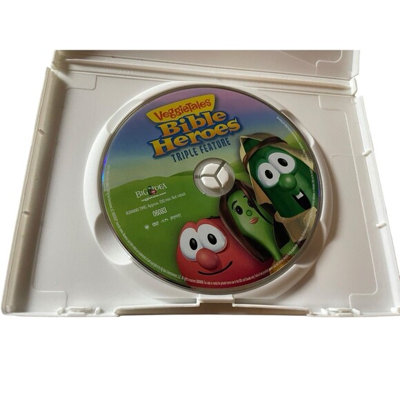 Veggie Tales Bible Heroes Triple Feature DVD Preowned Very Good - Picture 3 of 3